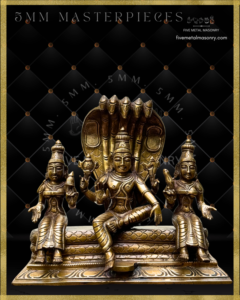 Vaikunta Narayana Panchaloha Bronze Icon Set - 7"-  Masterpieces Collection