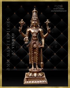 Vishnu Panchaloha Bronze Icon - 8" - Masterpieces Collection