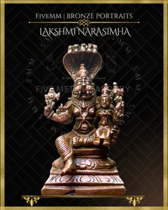 Lakshmi Narasimha Panchaloha Bronze Icon - 4"
