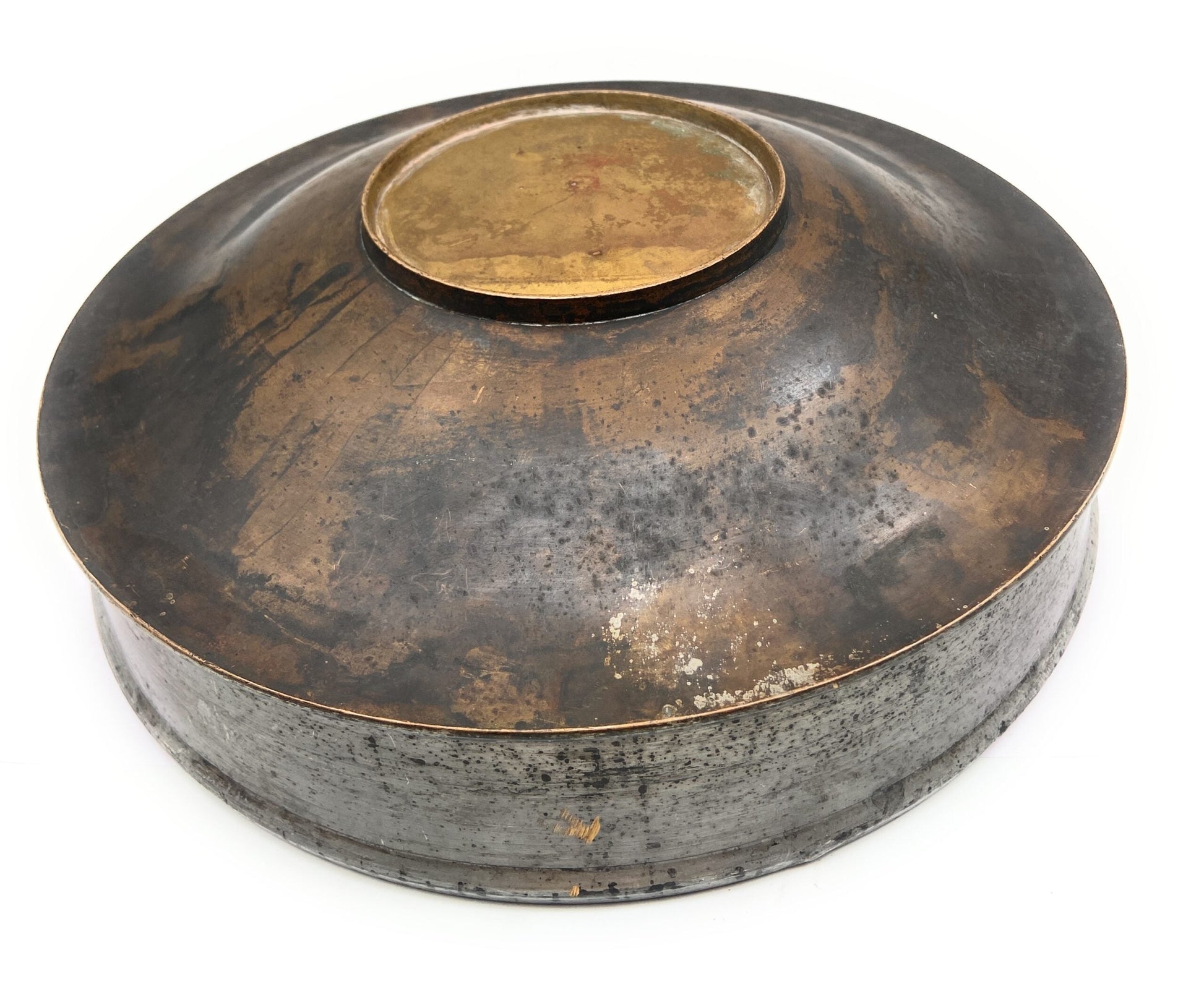 Bhunes Brass Antqiue Urli Ethnic Traditional Bowl,Silver, 4 Inch, 1 Piece
