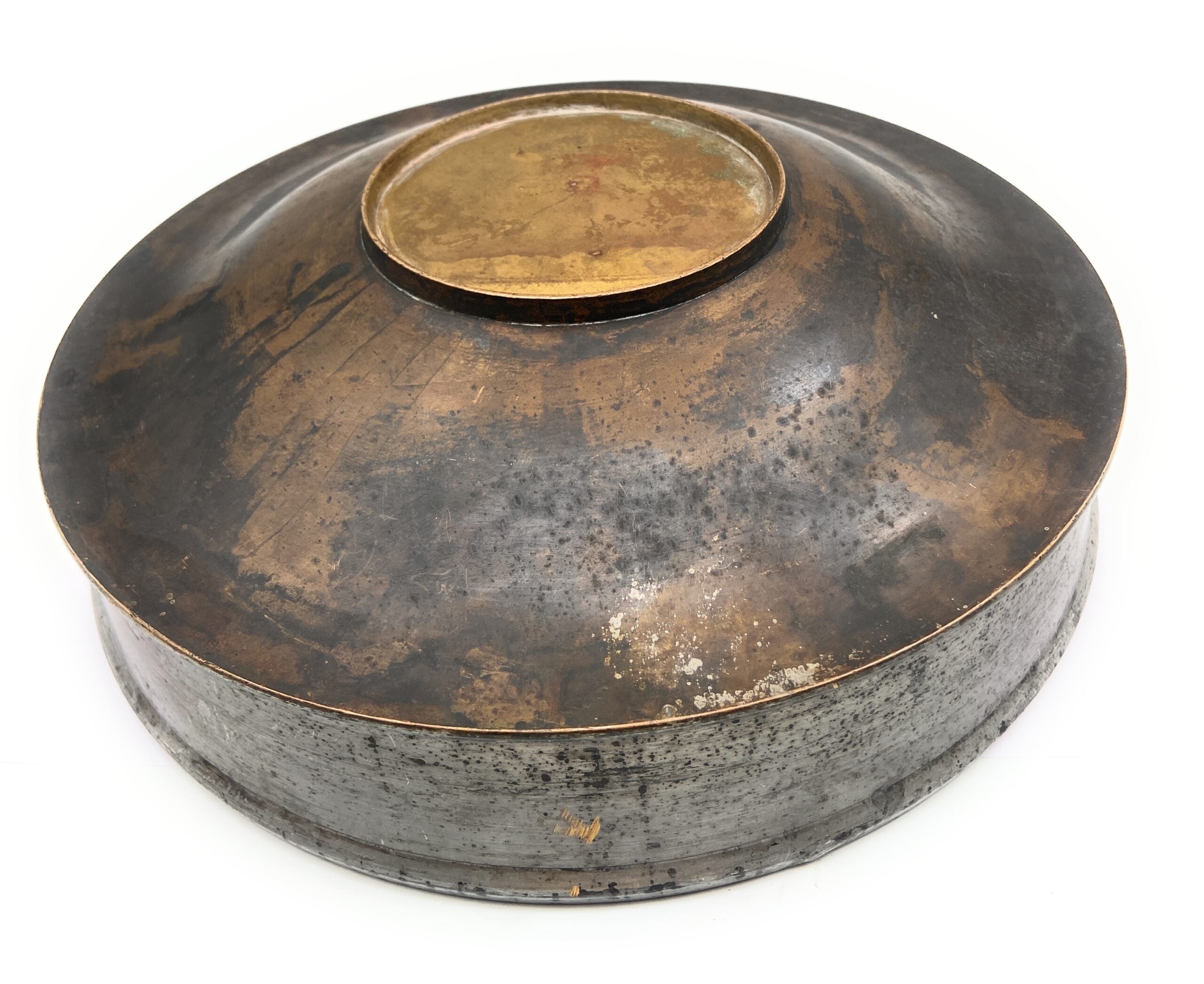 Bhunes Brass Antqiue Urli Ethnic Traditional Bowl,Silver, 4 Inch, 1 Piece