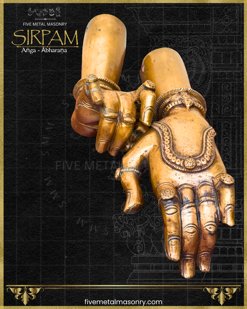Hasta/Mudra Panchaloha Bronze Icon Set - 10" and 8" - Sirpam Collection