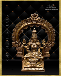 Lakshmi Panchaloha Bronze Icon - 10" with arch - Masterpieces Collection
