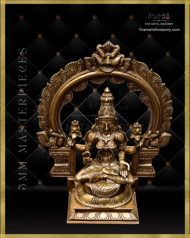 Lakshmi Panchaloha Bronze Icon - 10" with arch - Masterpieces Collection