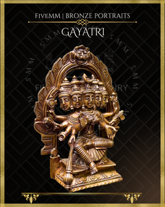 Gayatri Panchaloha Bronze Icon - 6"