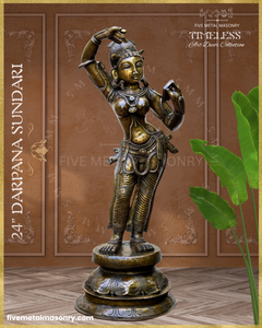 Darpana Sundari  Panchaloha Bronze Icon - 24"- Timeless Collection