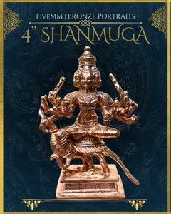 Shanmuga/Arumugan Panchaloha Bronze Icon - 4" - Polished finish