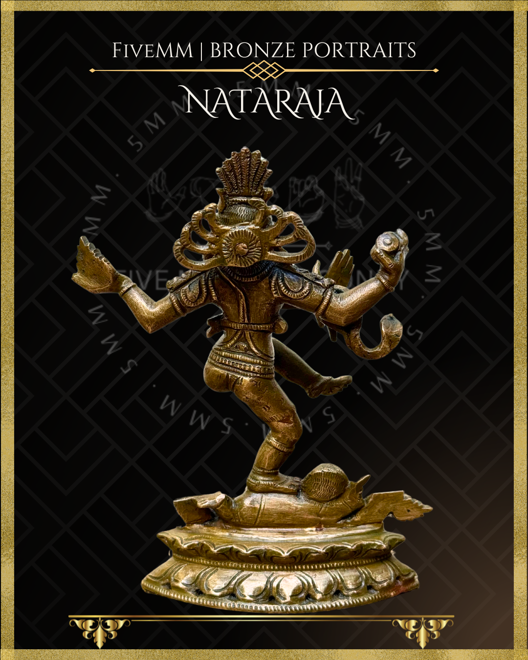 Nataraja Panchaloha Bronze Icon - 6" (without arch)