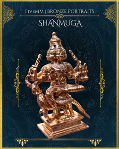 Shanmuga/Arumugan Panchaloha Bronze Icon - 4" - Polished finish