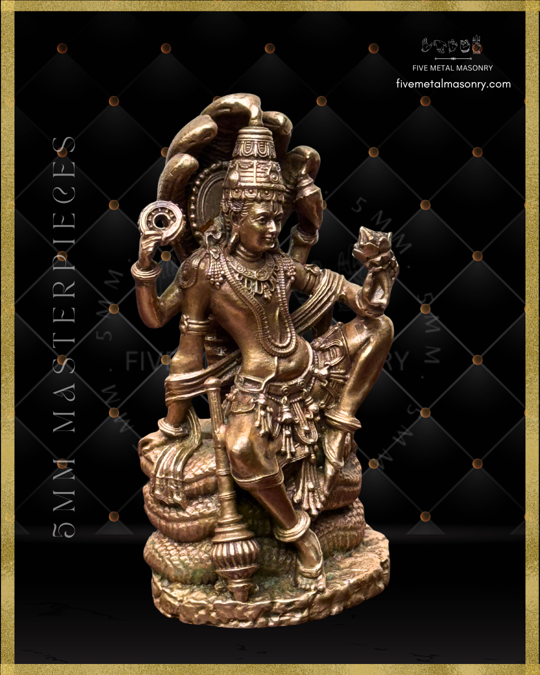 Vaikunta Narayana Panchaloha Bronze Icon - 4"-  Masterpieces Collection
