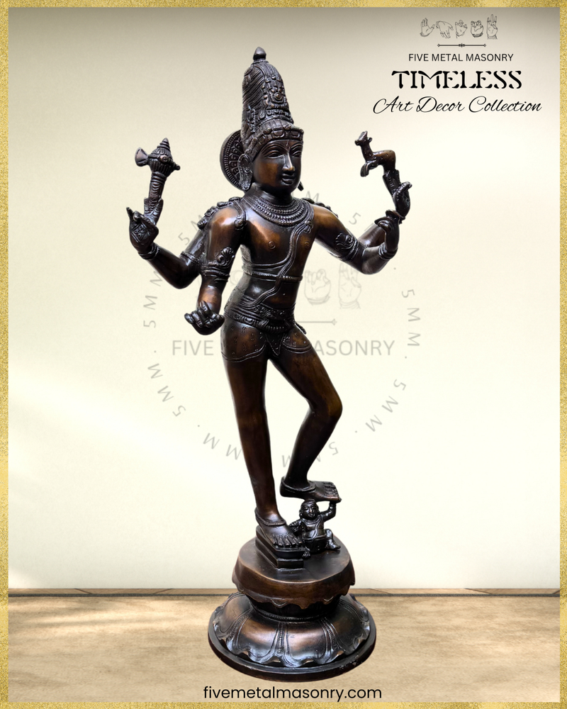 Tripurantaka Shiva Panchaloha Bronze Icon - 19" - Timeless Collection