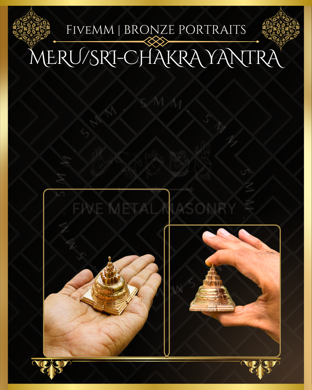 Meru/Yantra Panchaloha Bronze Icon - 2"