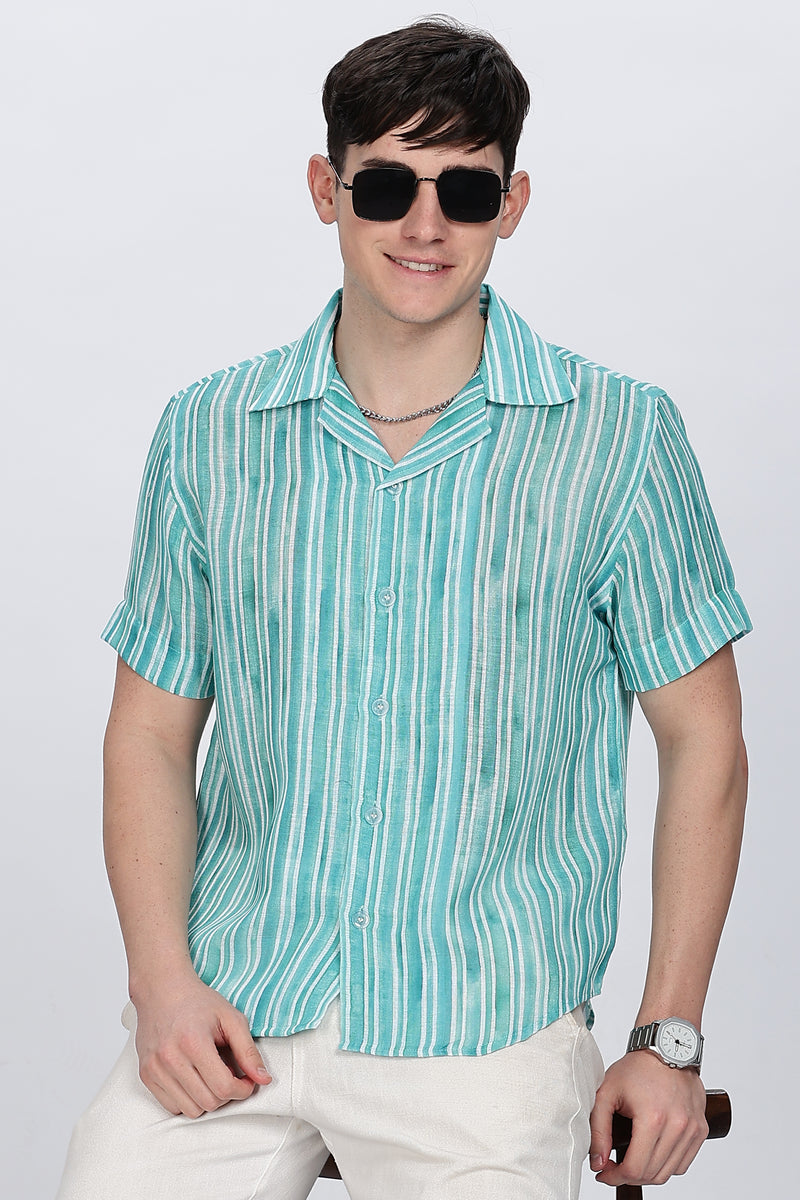 Regular Fit Printed Casual Shirt Retro Men-1