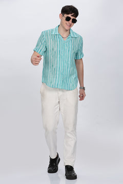 Regular Fit Printed Casual Shirt Retro Men-3
