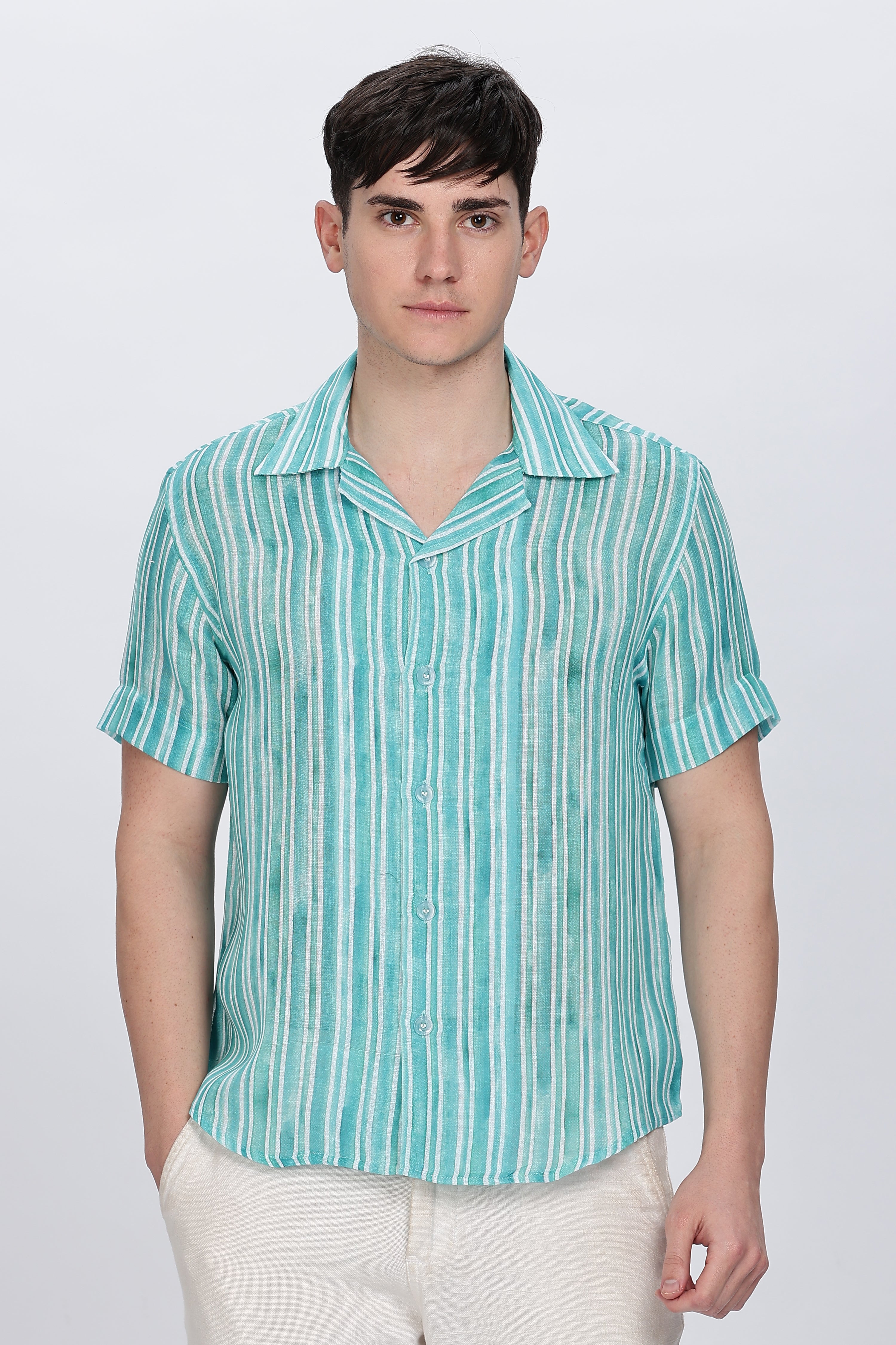 Regular Fit Printed Casual Shirt Retro Men-6