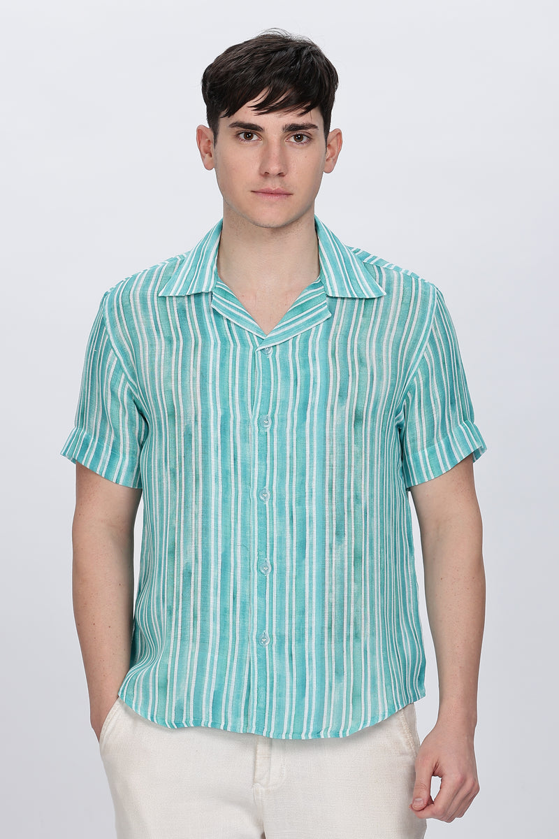 Regular Fit Printed Casual Shirt Retro Men-6