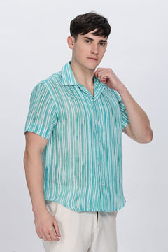 Regular Fit Printed Casual Shirt Retro Men-7