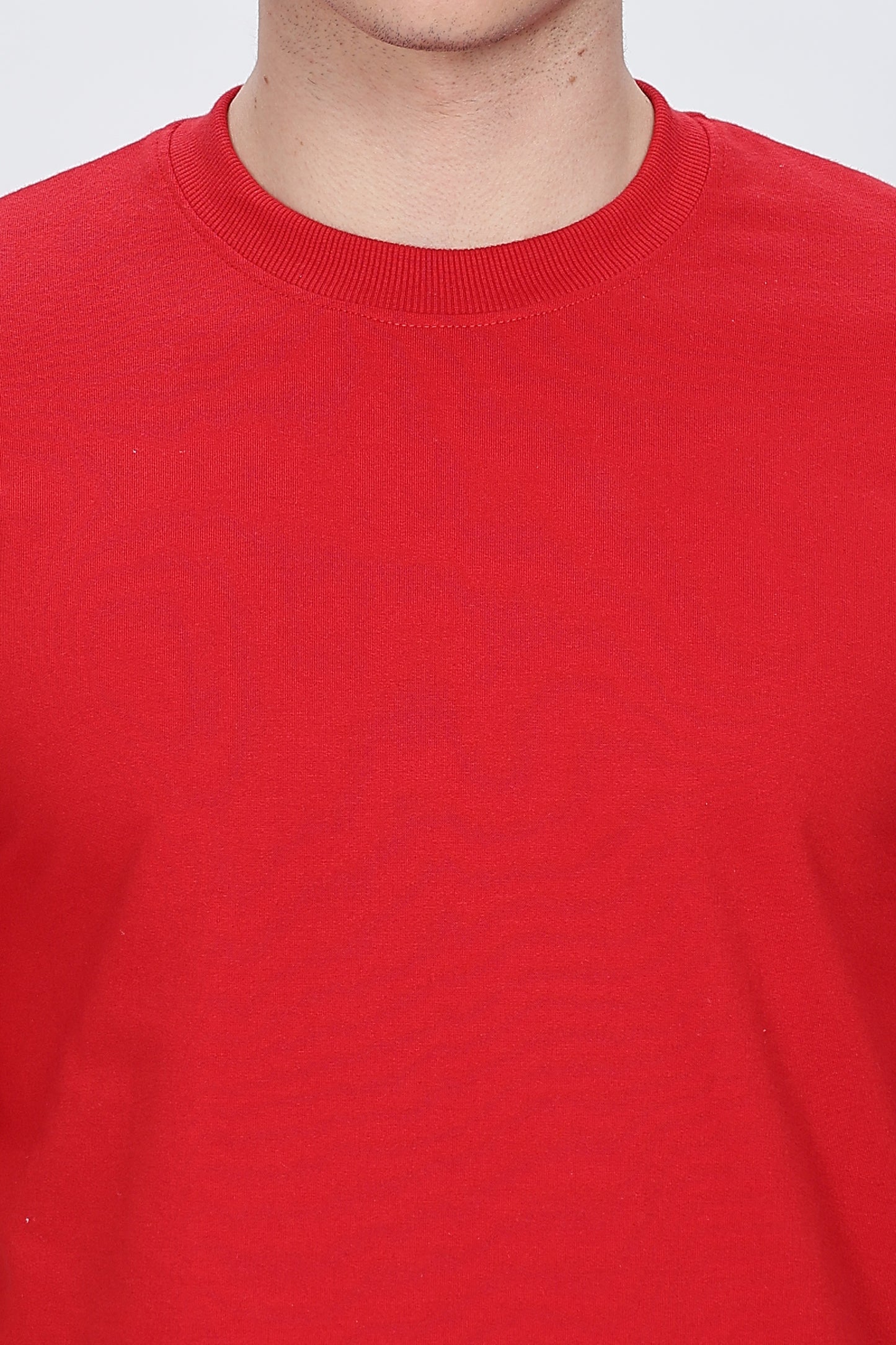 Men Graphic Print Round Neck Cotton Blend Red T-Shirt