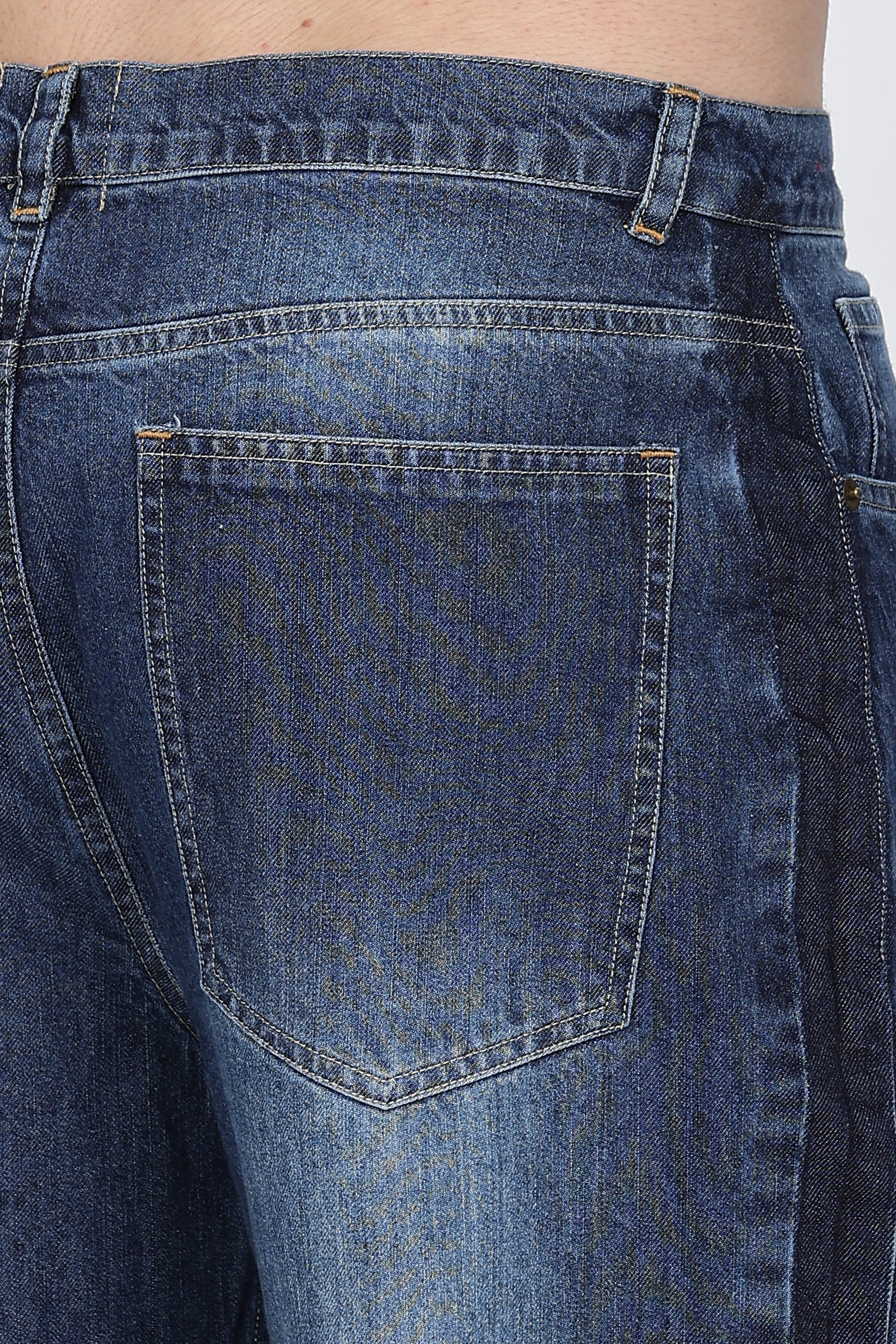Relaxed Fit Blue Jeans – Bell Bottom | Flared Cut 1970 Retro Men-5