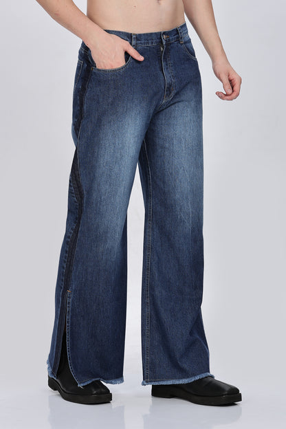 Relaxed Fit Blue Jeans – Bell Bottom | Flared Cut