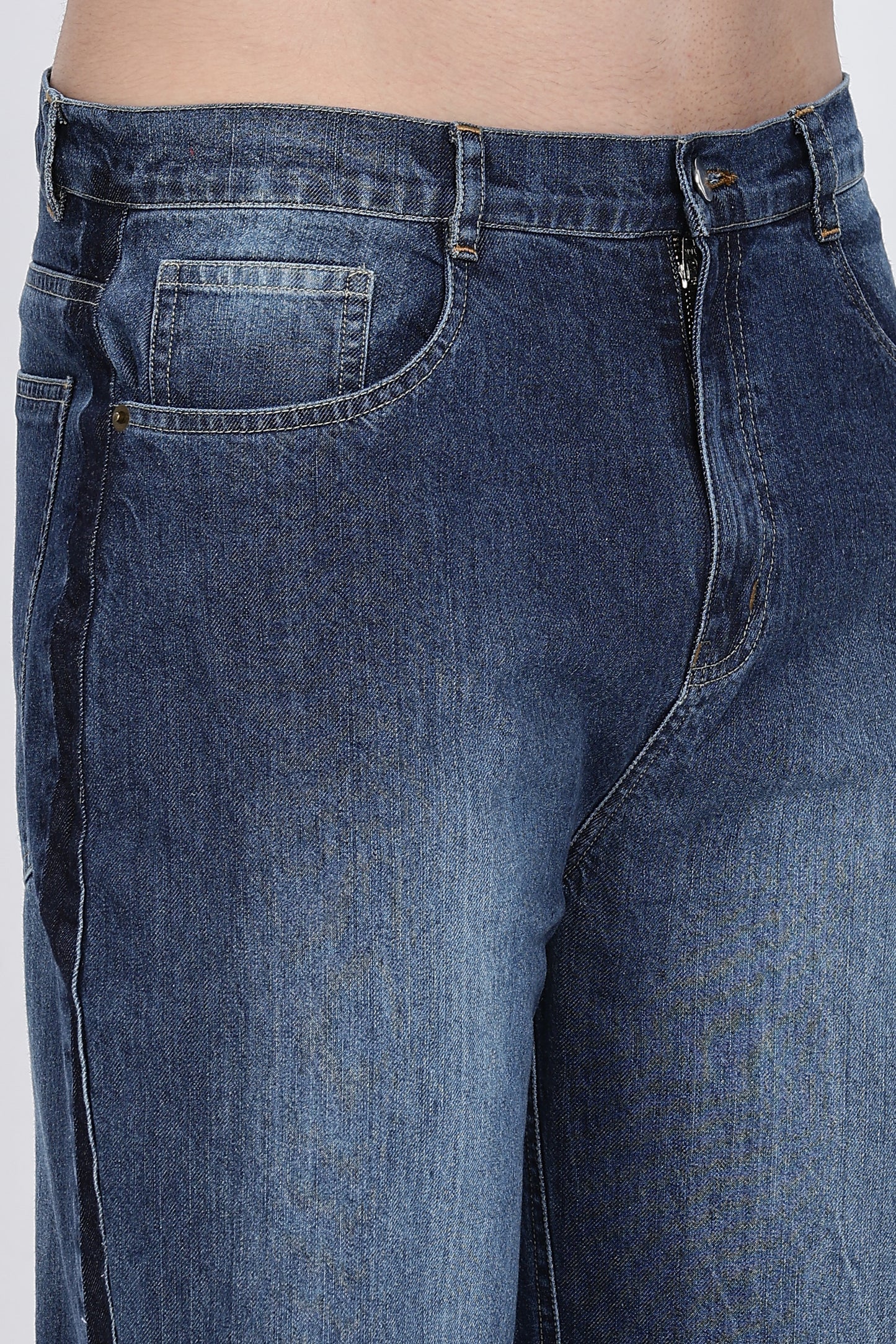Relaxed Fit Blue Jeans – Bell Bottom | Flared Cut