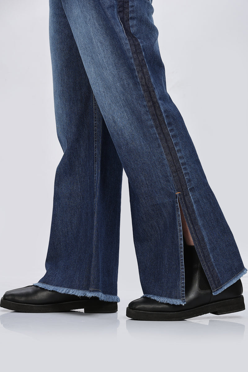 Relaxed Fit Blue Jeans – Bell Bottom | Flared Cut 1970 Retro Men-1