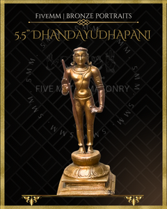 Dhandayudhapani Murugan Panchaloha Bronze Icon - 5.5"