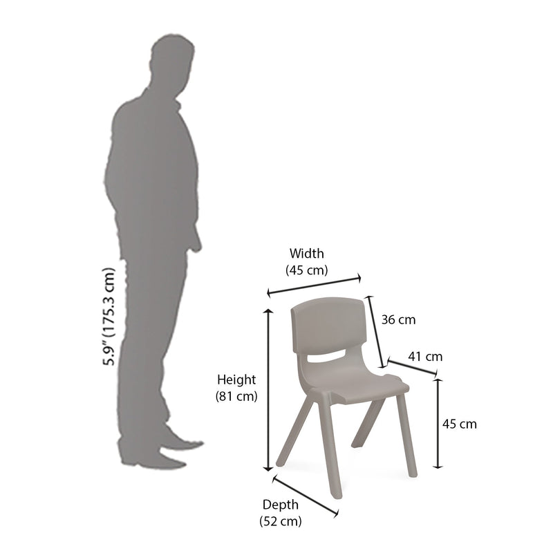 Nilkamal Berry 800H Study Chair (Light Grey)