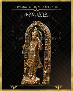 Ayodhya Ramlalla Panchaloha Bronze Icon - 6" with arch