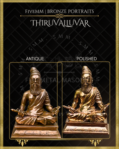 Thiruvalluvar- Tamil Poet and Sage - Panchaloha Bronze Icon -3.5" - Antique finish