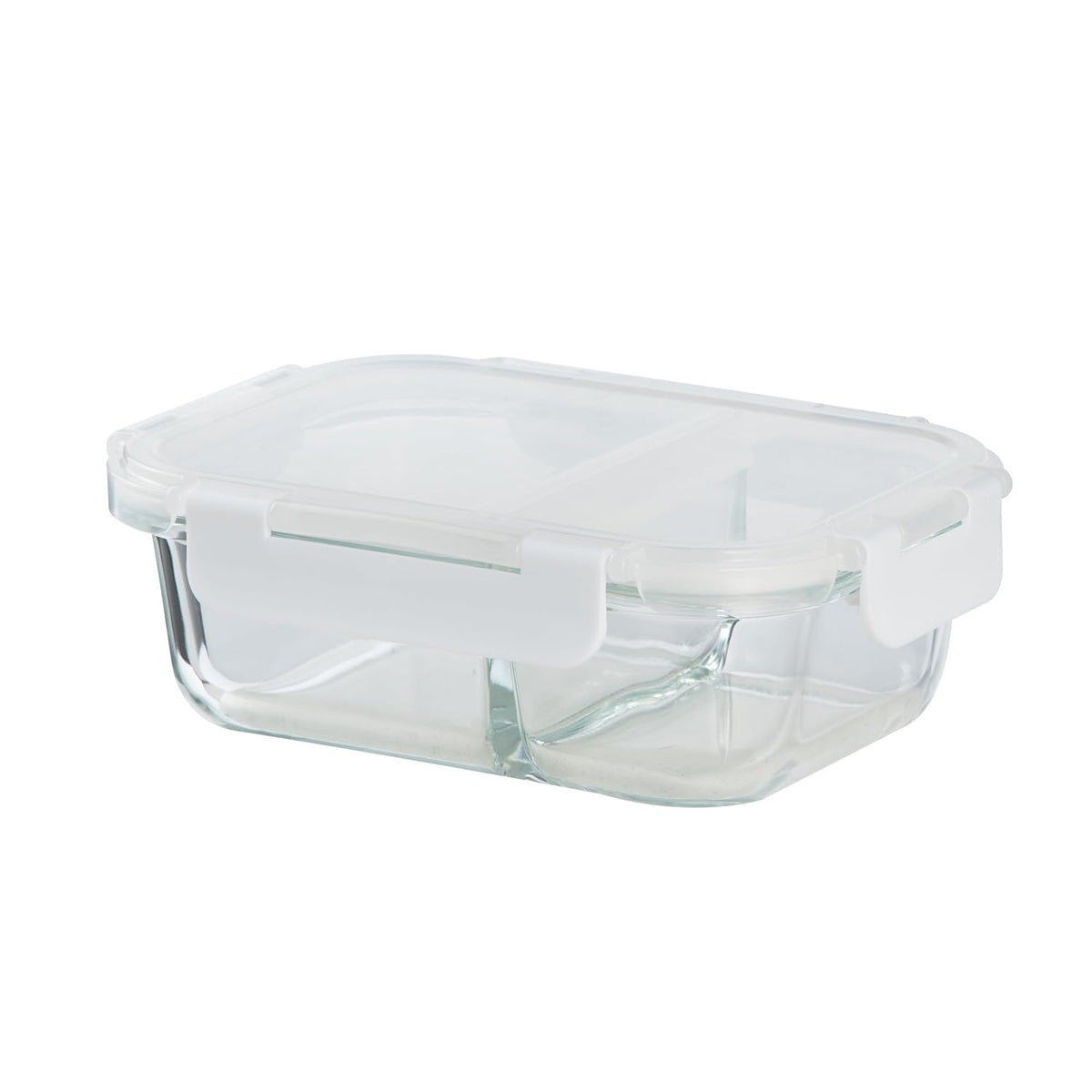 Bergner Borosilicate Glass Food Container/Lunch Box 580ml with two Compartment