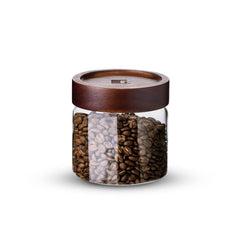 Bergner Acadia Borosilicate Glass Jar with Solid Wood Lid, Airtight Multipurpose Container for Kitchen