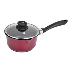 Bergner Scarlett Cast Aluminium Non-Stick Saucepan with Glass Lid (16cm)