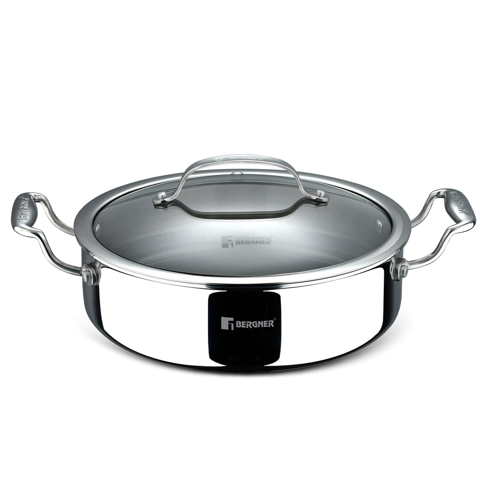 Bergner Hi-Tech Giro X Ceramic 28 cm (5.7 L) Serving Pan - Induction Bottom