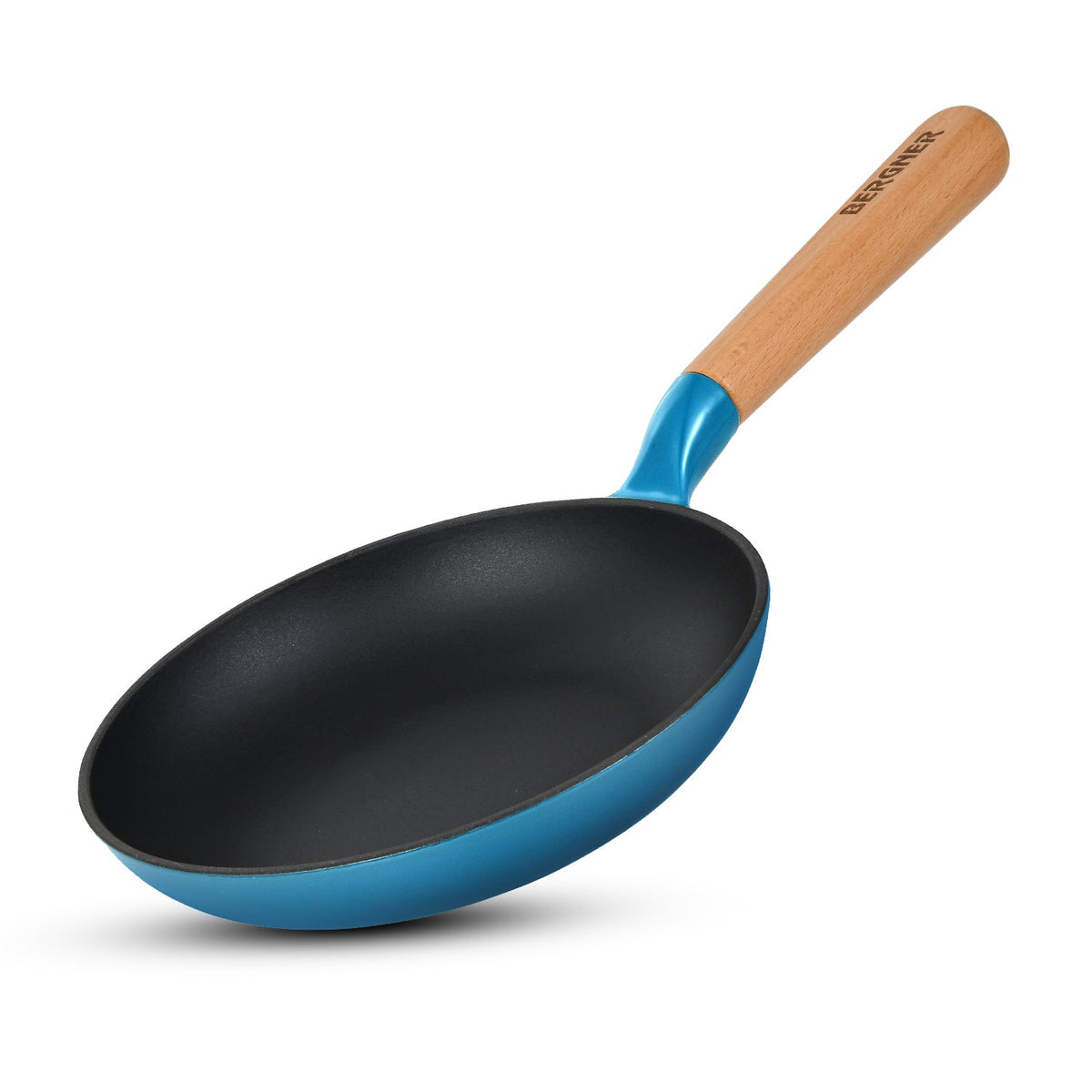 Bergner Excalibur Light Cast Iron Frypan 18cm - Induction Bottom, Blue