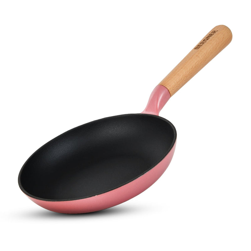 Bergner Excalibur Light Cast Iron Frypan 18cm - Induction Bottom, Pink