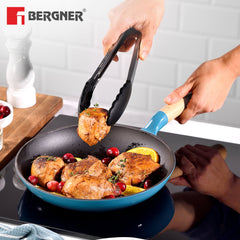 Bergner Excalibur Light Cast Iron Frypan 20cm - Induction Bottom, Blue