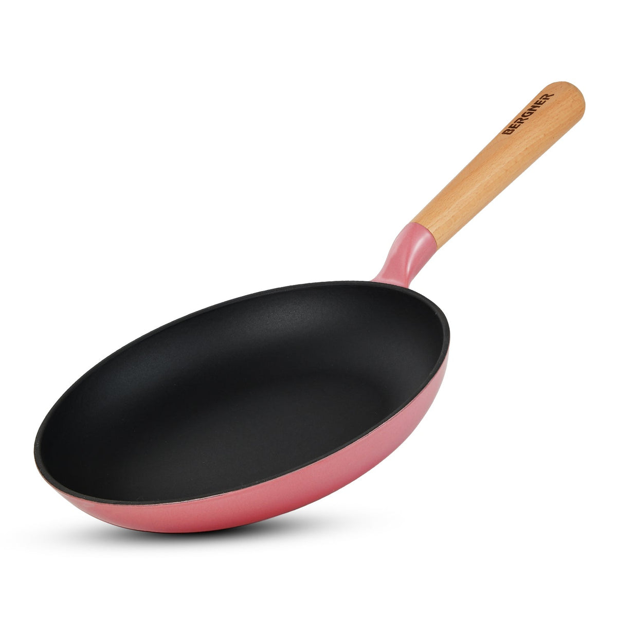 Bergner Excalibur Light Cast Iron Frypan 20cm - Induction Bottom, Pink