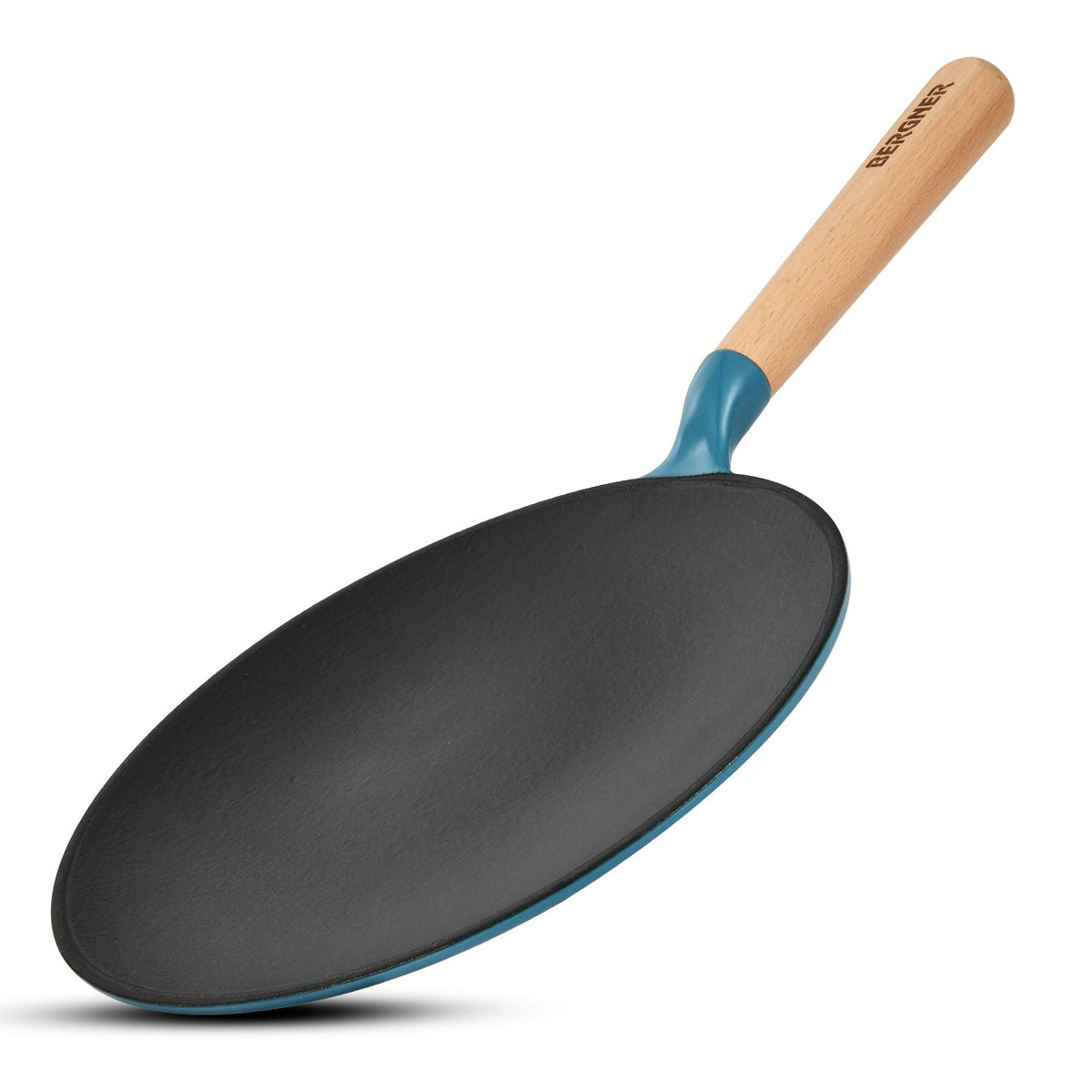 Bergner Excalibur Light Cast Iron Roti Tawa 26cm - Induction Bottom, Blue