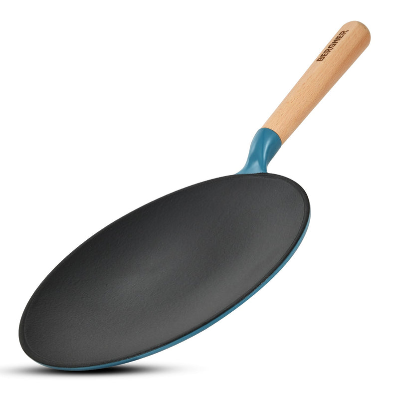Bergner Excalibur Light Cast Iron Roti Tawa 26cm - Induction Bottom, Blue