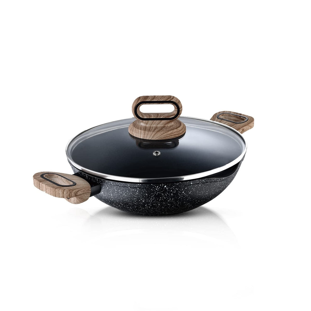 Bergner Ultimate ILag Marble Non-Stick Kadai 24 cm, 2 Litres - Induction Bottom