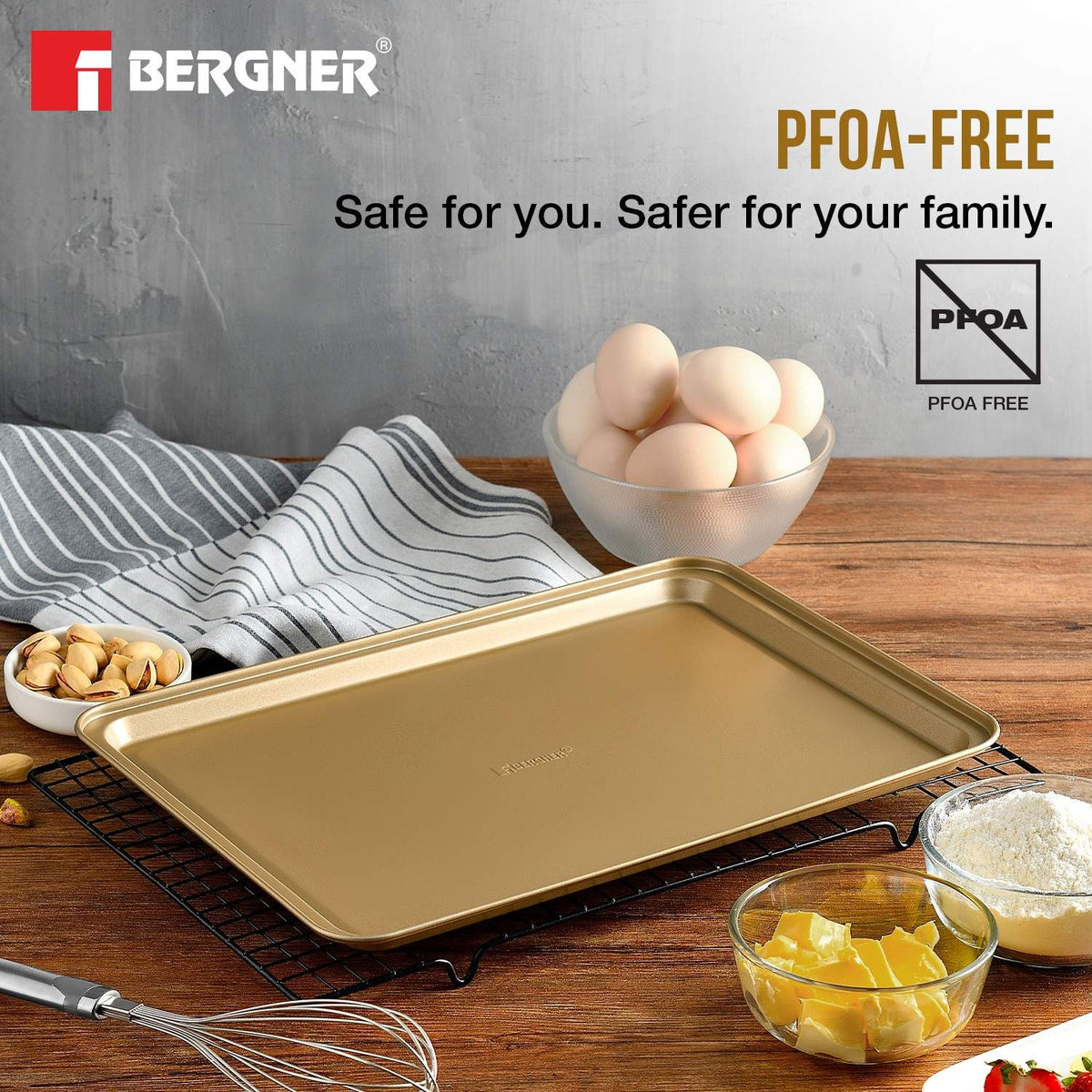 Bergner Cento Carbon Steel Rectangle Cookie Sheet 37x26cm