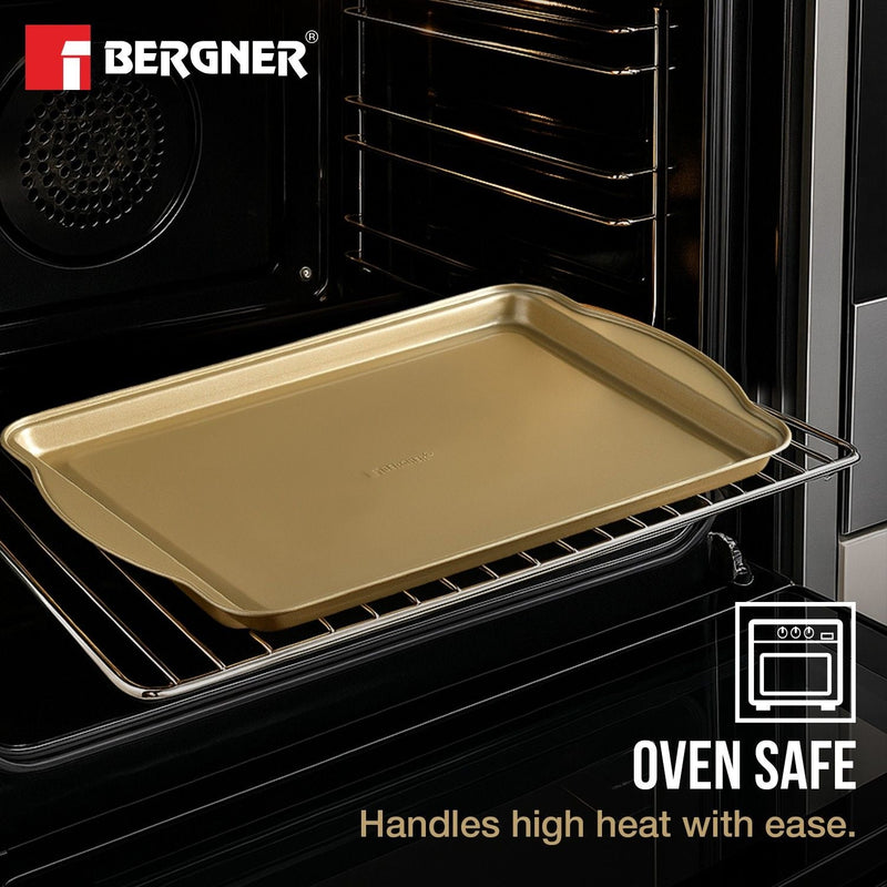 Bergner Cento Carbon Steel Rectangle Large Oven Tray 38.5x26cm