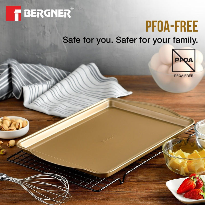 Bergner Cento Carbon Steel Rectangle Large Oven Tray 38.5x26cm