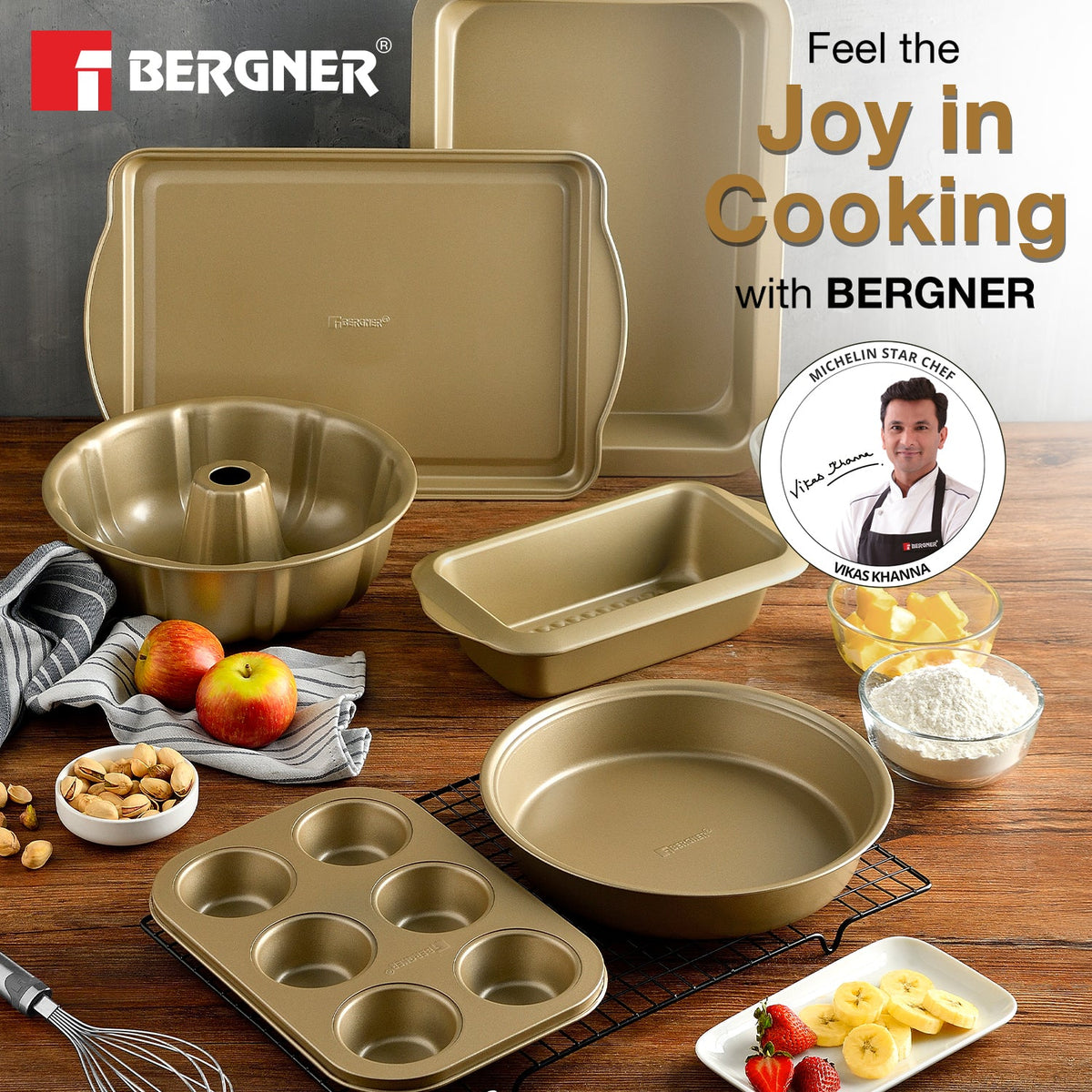 Bergner Cento Carbon Steel 2 Pcs Bakeware Set