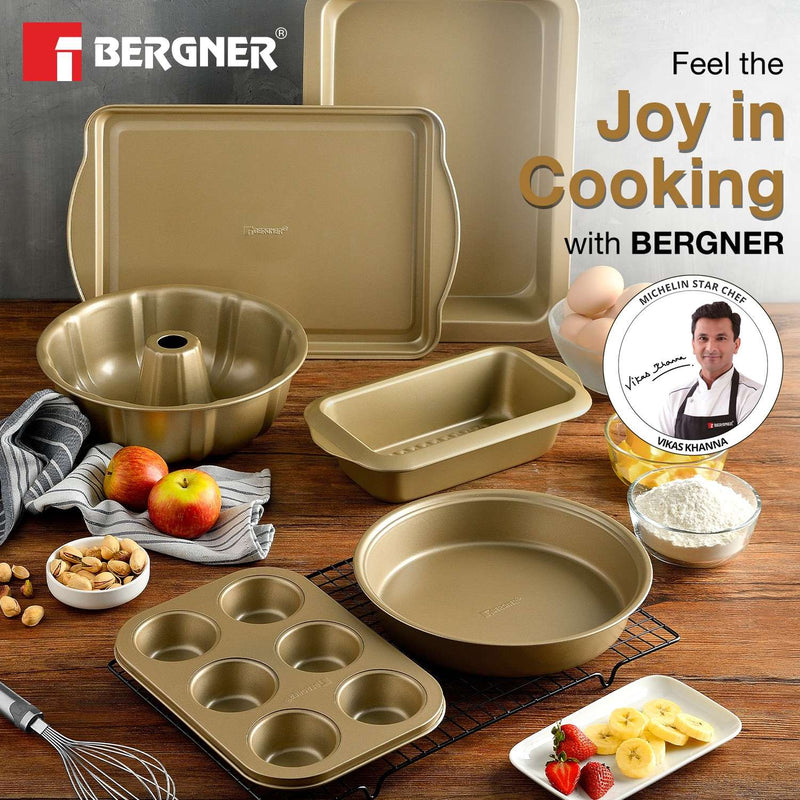 Bergner Cento Carbon Steel Square Springfrom Pan 24x24cm