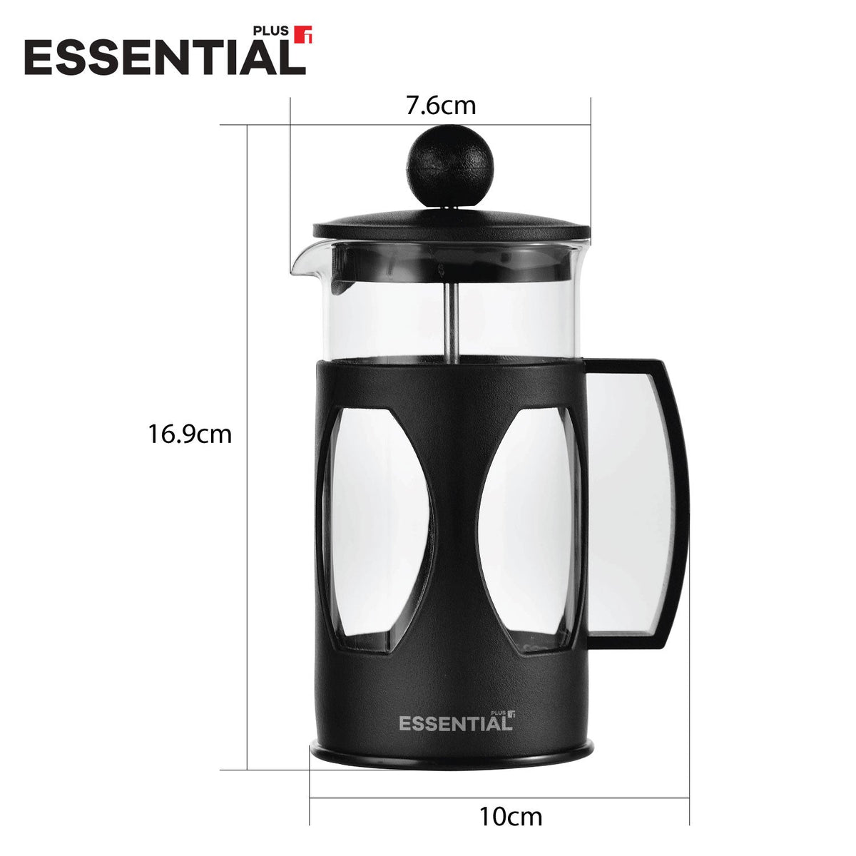 Bergner Essential Plus Borosilicate Glass 350 ml French Press (Coffee Plunger)