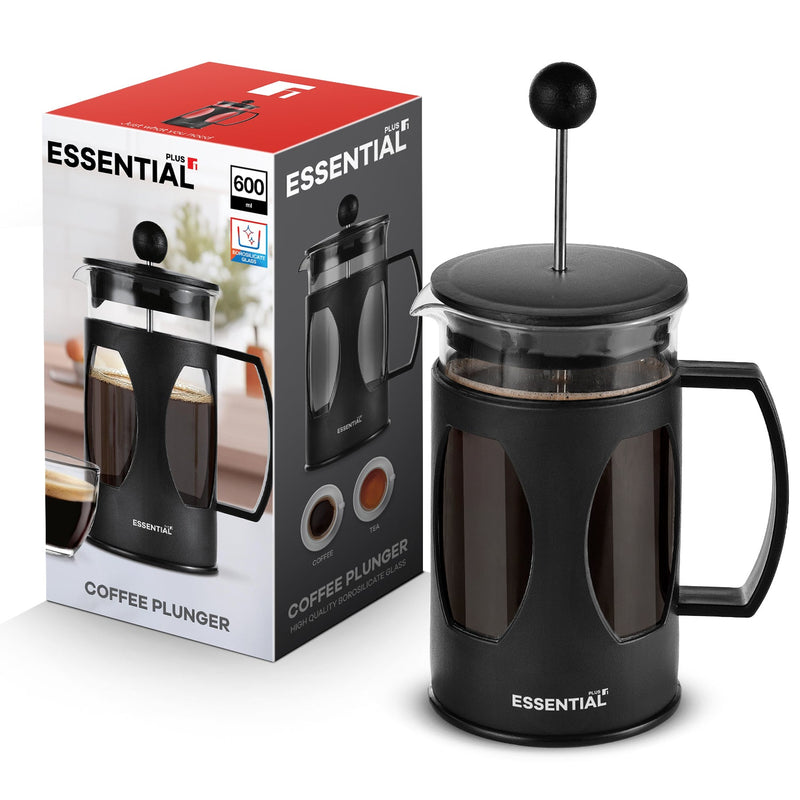 Bergner Essential Plus Borosilicate Glass 600 ml French Press (Coffee Plunger)