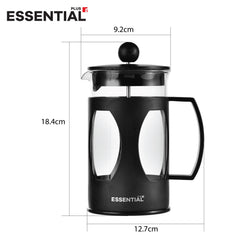 Bergner Essential Plus Borosilicate Glass 600 ml French Press (Coffee Plunger)