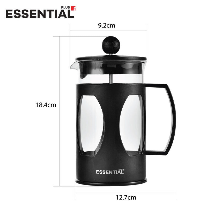 Bergner Essential Plus Borosilicate Glass 600 ml French Press (Coffee Plunger)